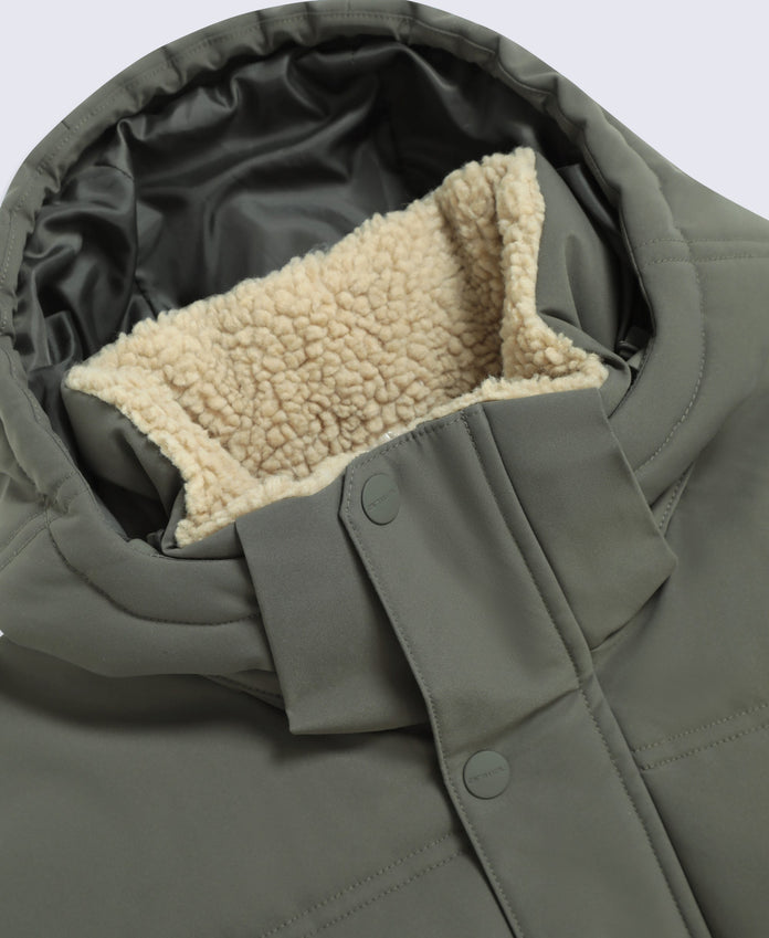 Fistral Mens Padded Jacket - Dark Khaki