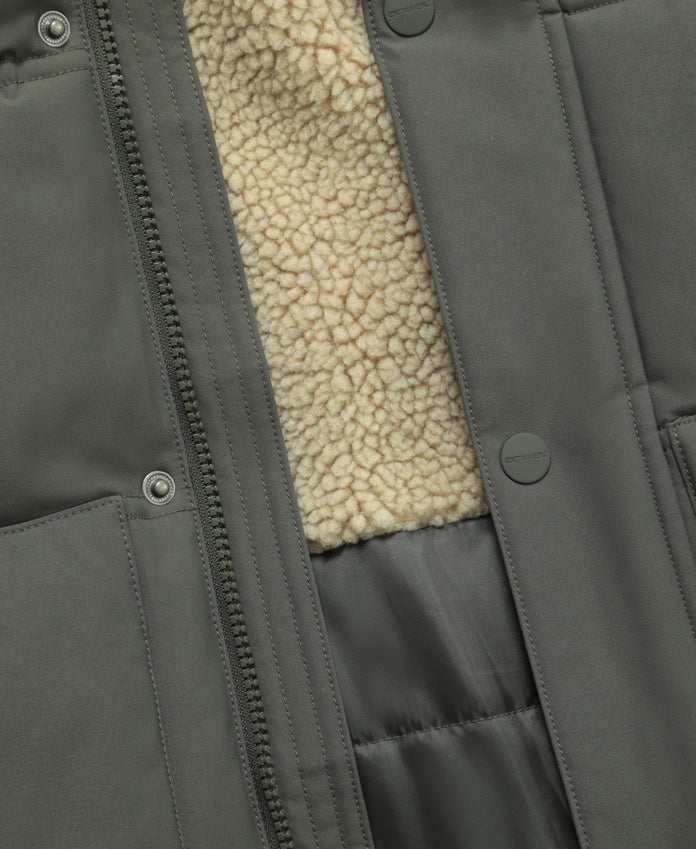 Fistral Mens Padded Jacket - Dark Khaki