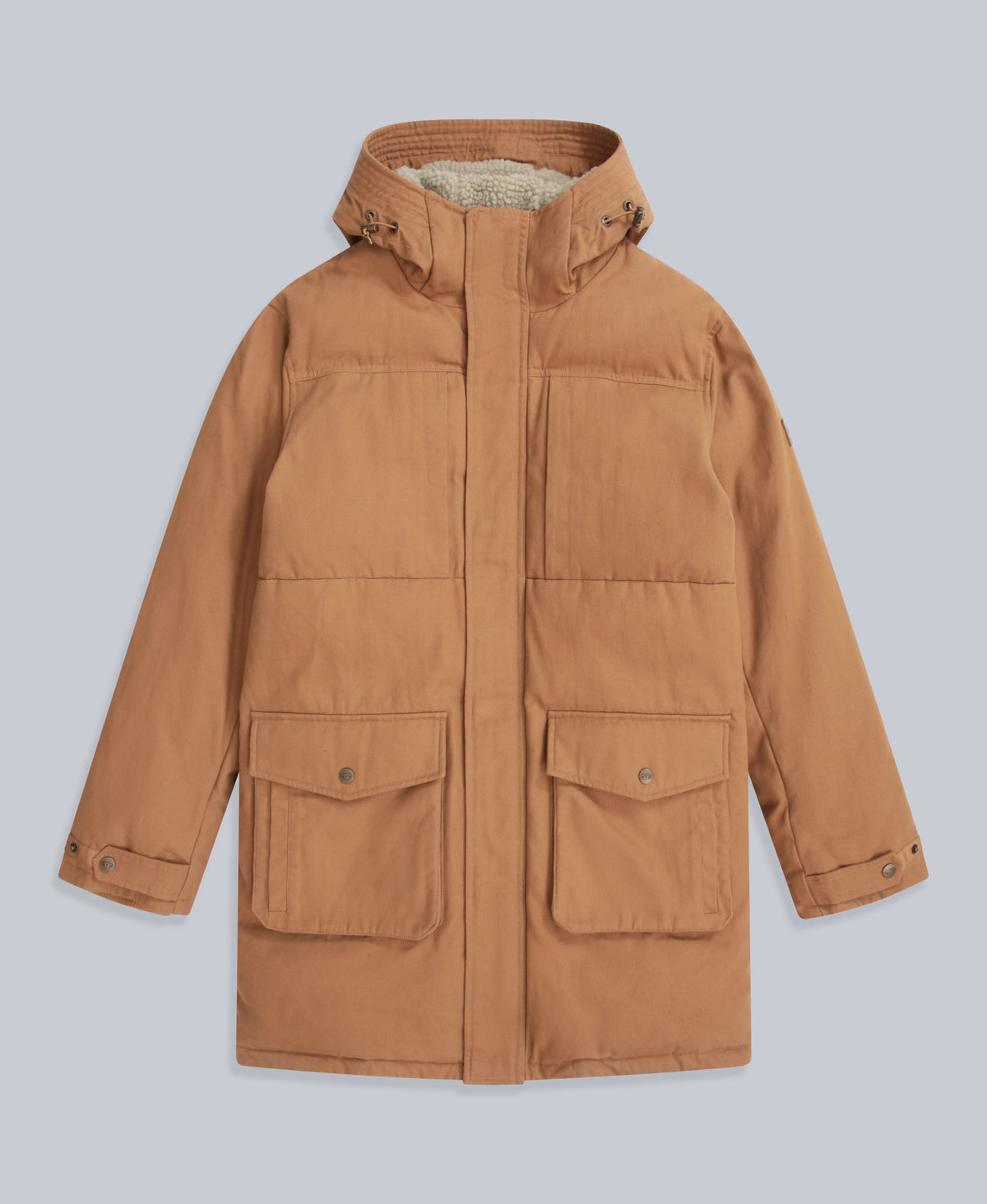 Fistral Mens Borg Lined Parka - Tan