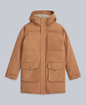 Fistral Mens Borg Lined Parka - Tan