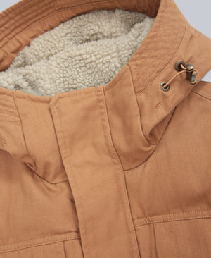 Fistral Mens Borg Lined Parka - Tan