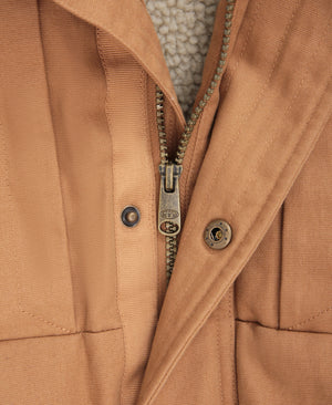 Fistral Mens Borg Lined Parka - Tan