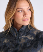 Hennie Womens Printed Borg Jacket - Blue