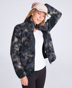Hennie Womens Printed Borg Jacket - Blue