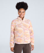 Hennie Women's Printed Borg Jacket - Pink