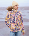 Hennie Womens Printed Borg Jacket - Pale Pink