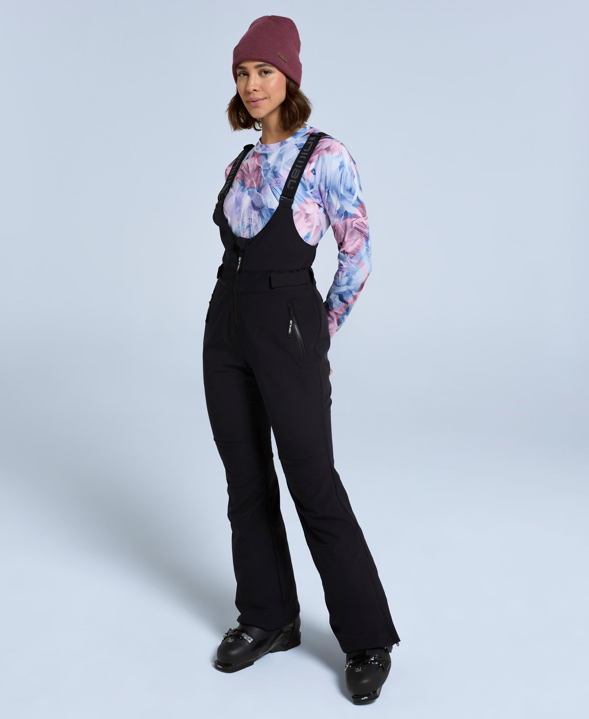 Powder Womens Bib Front Ski Pants - Black