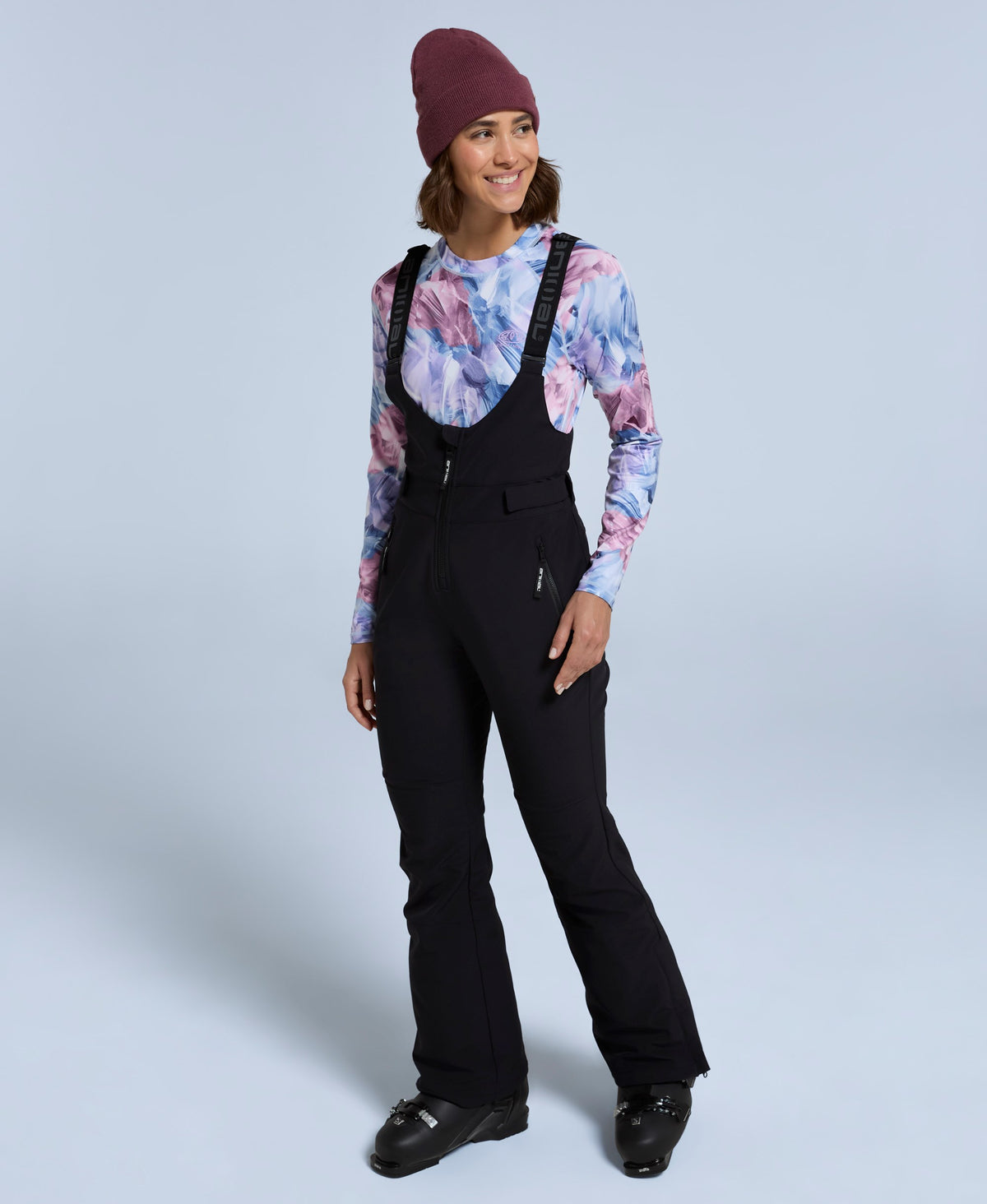 Powder Womens Bib Front Ski Pants - Black