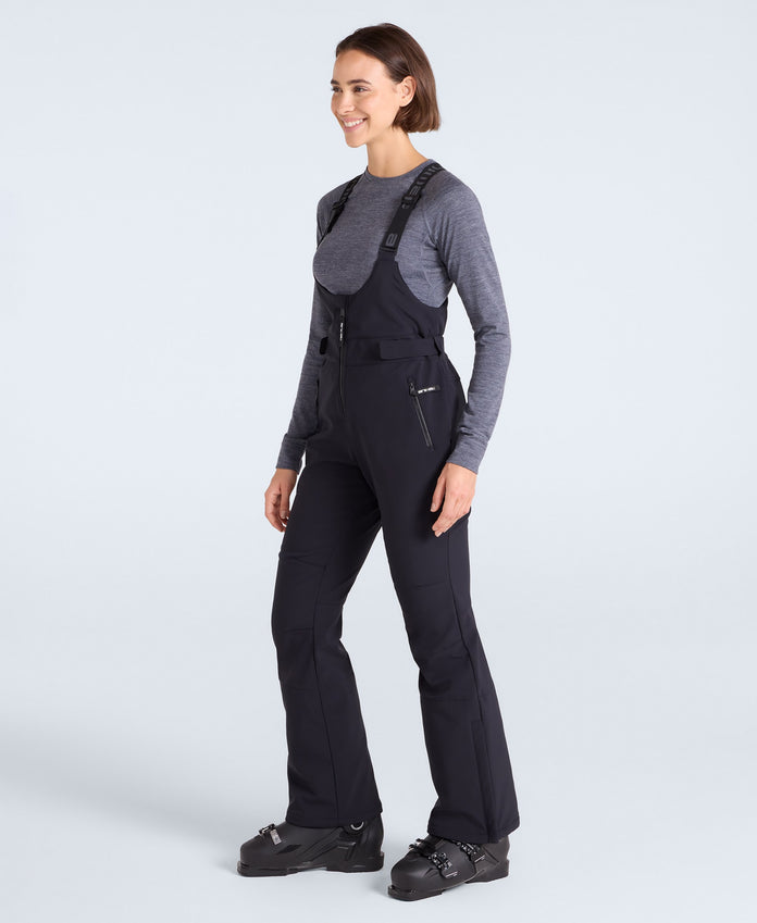 Powder Womens Bib Front Ski Pants - Black