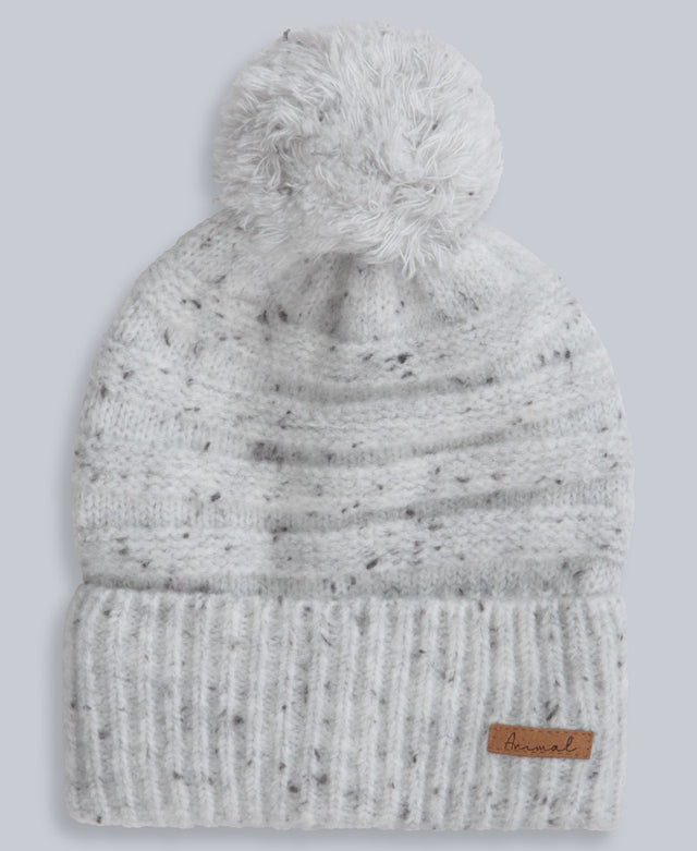 Addison Womens Slouch Pompom Beanie - Charcoal