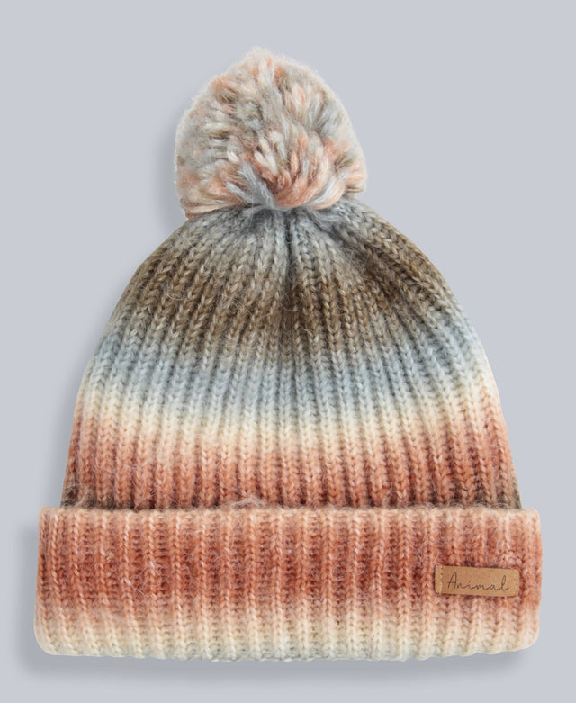 Mia Lined Ombre Beanie - Brown