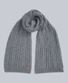 Becky Womens Knit Scarf - Grey