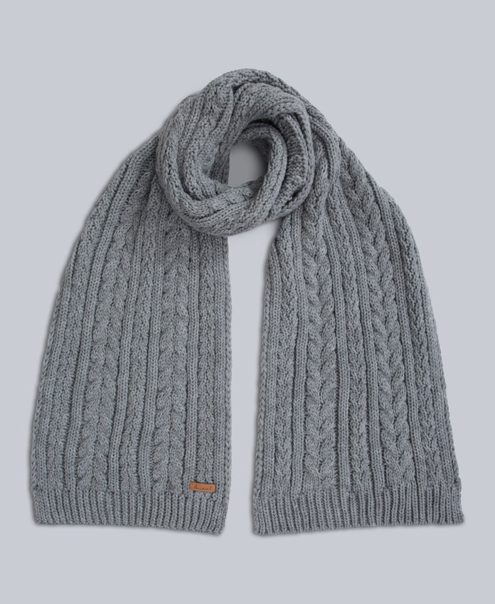 Becky Womens Knit Scarf - Grey