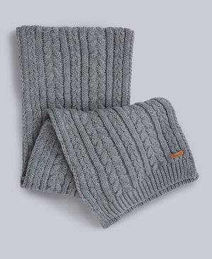 Becky Womens Knit Scarf - Grey