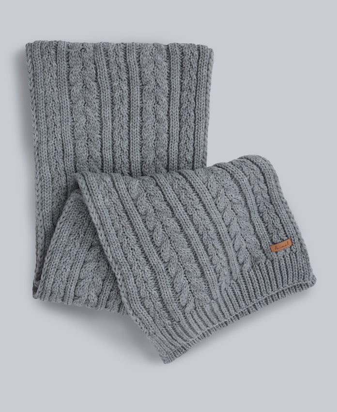 Becky Womens Knit Scarf - Grey