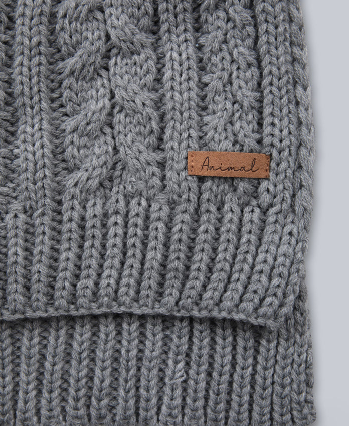 Becky Womens Knit Scarf - Grey
