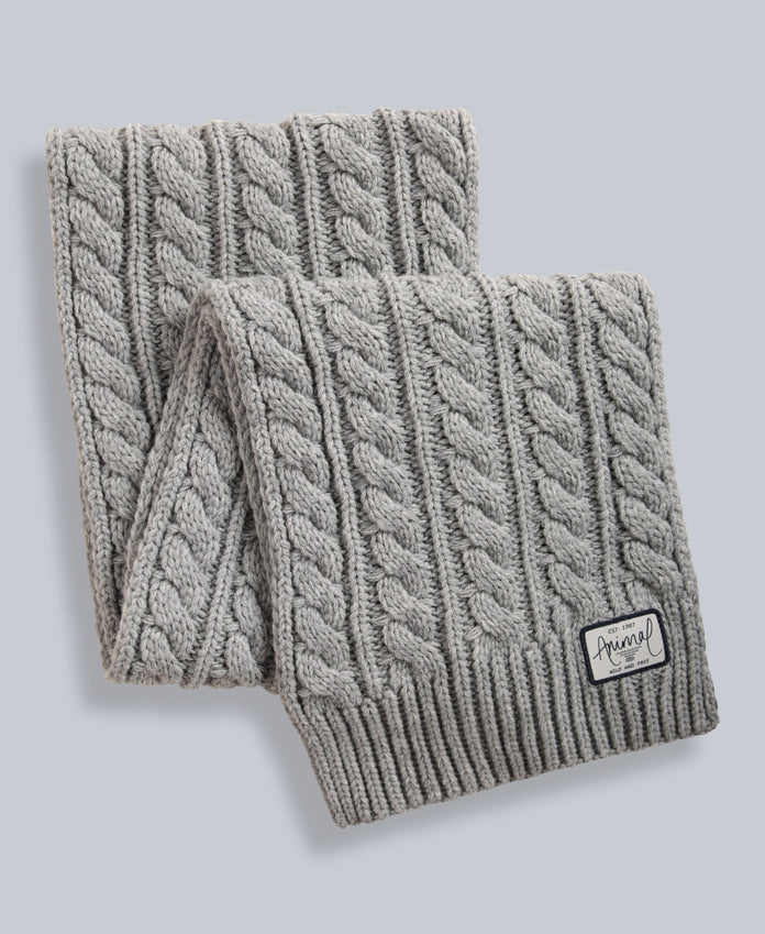 Becky Womens Knit Scarf - Grey