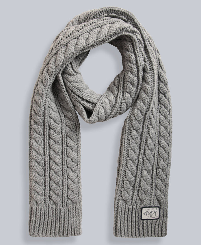 Becky Womens Knit Scarf - Grey