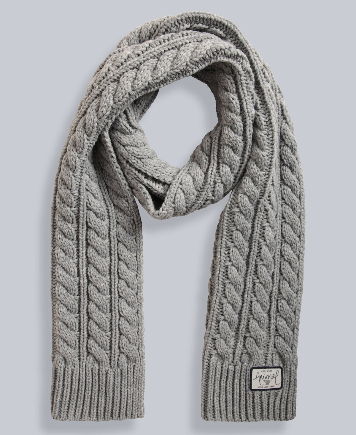 Becky Womens Knit Scarf - Grey