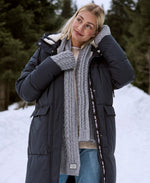 Becky Womens Knit Scarf - Grey