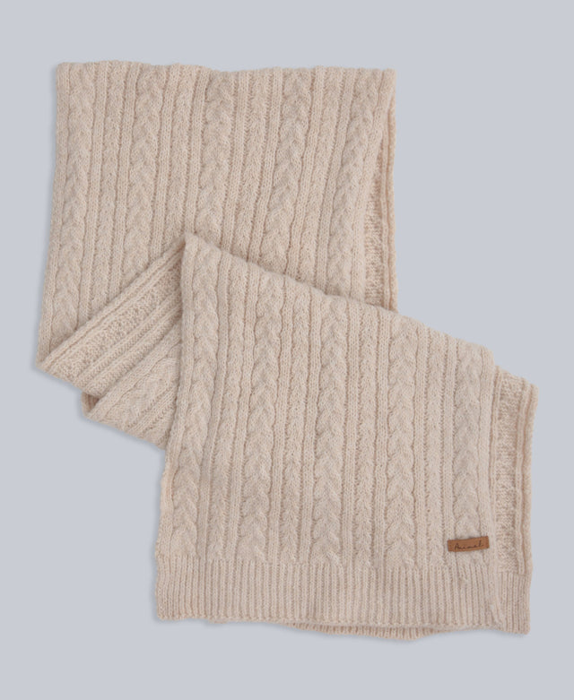 Becky Womens Knit Scarf - Light Beige