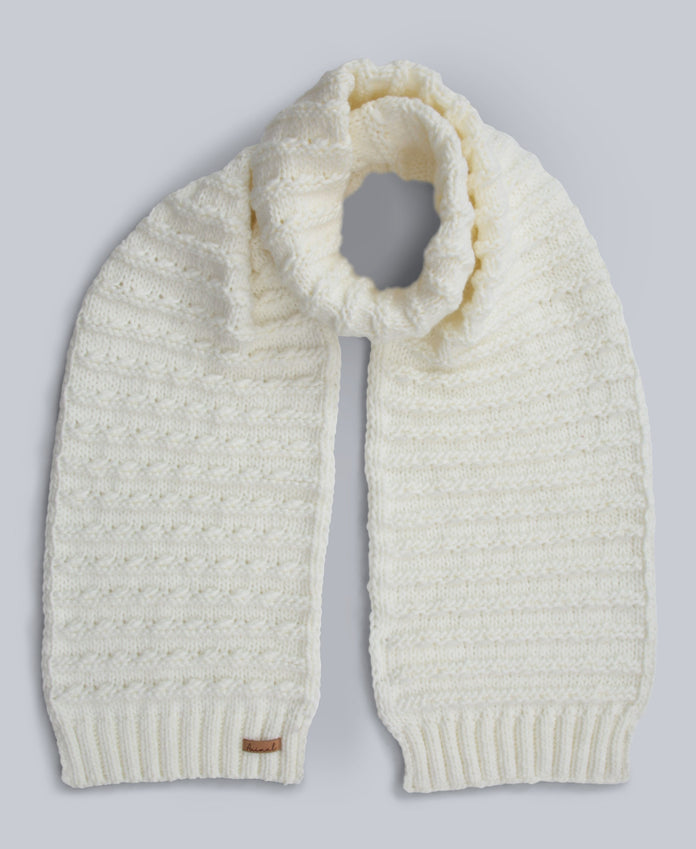 Ashley Womens Knit Scarf - Cream