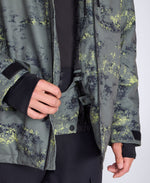 Laxx Mens Waterproof Printed Snow Jacket - Khaki