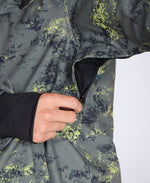 Laxx Mens Waterproof Printed Snow Jacket - Khaki