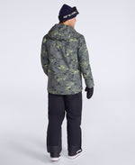 Laxx Mens Waterproof Printed Snow Jacket - Khaki
