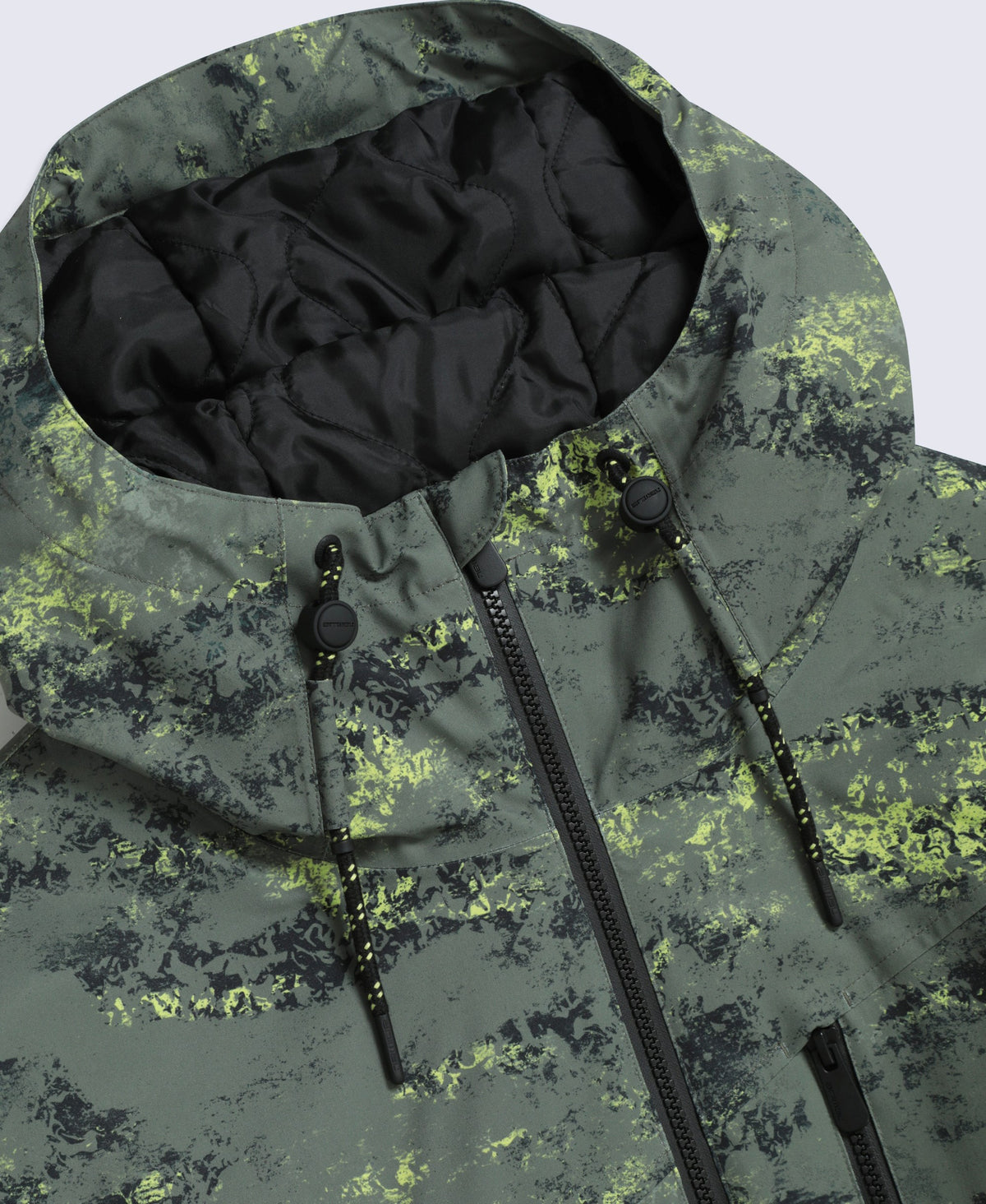 Laxx Mens Waterproof Printed Snow Jacket - Khaki