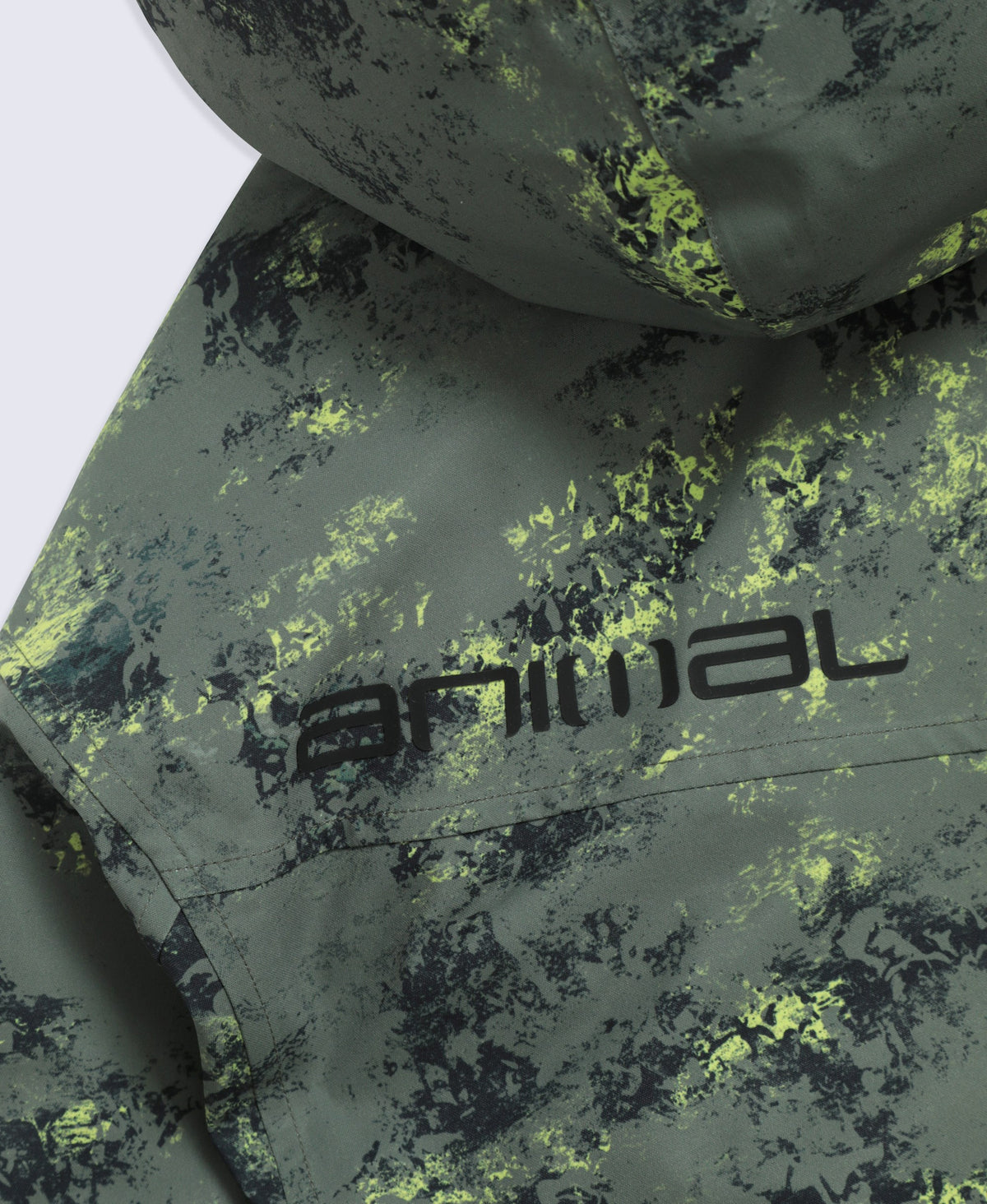 Laxx Mens Waterproof Printed Snow Jacket - Khaki