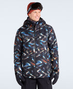 Laxx Mens Printed Snow Jacket - Orange