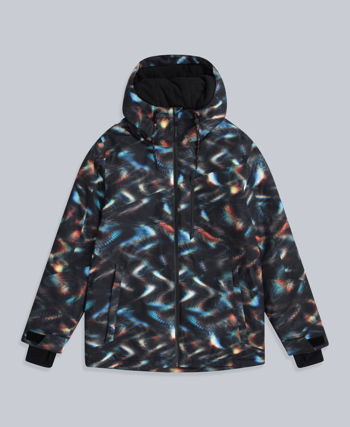 Laxx Mens Printed Snow Jacket - Orange
