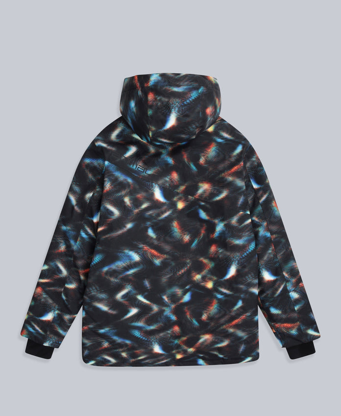 Laxx Mens Printed Snow Jacket - Orange