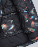 Laxx Mens Printed Snow Jacket - Orange