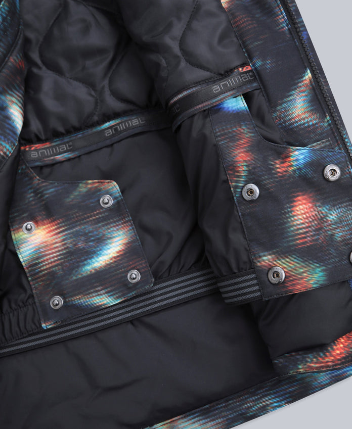 Laxx Mens Printed Snow Jacket - Orange