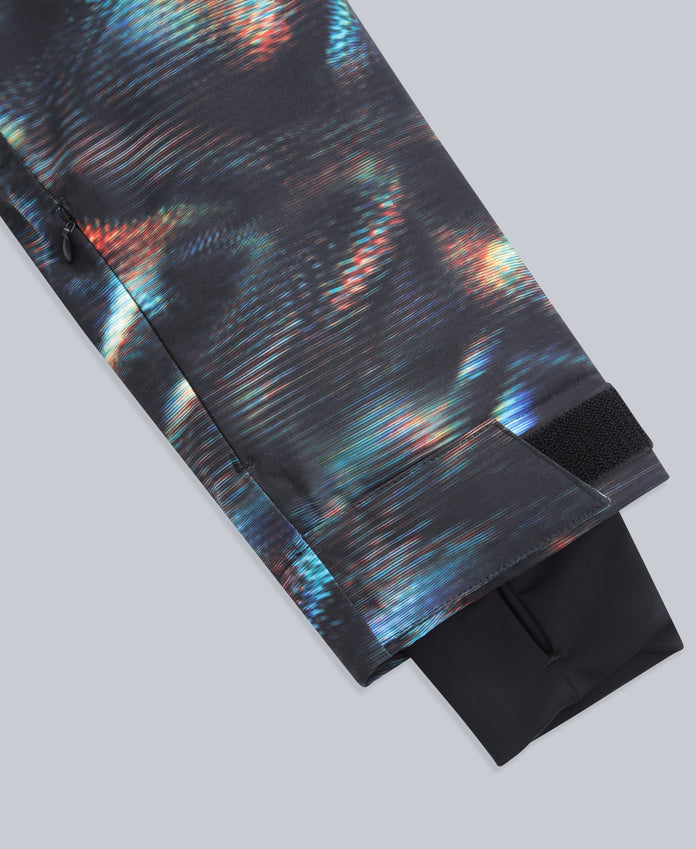 Laxx Mens Printed Snow Jacket - Orange