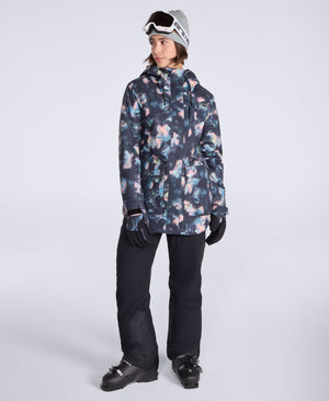 Laxx Printed Womens Waterproof Ski Jacket - Black