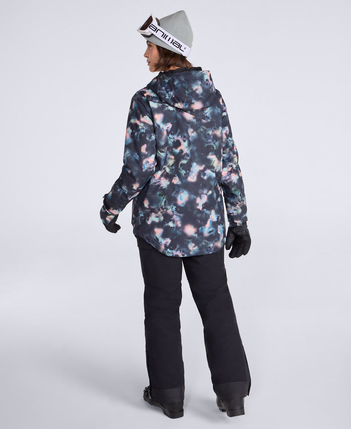 Tignes Printed Womens Waterproof Snow Jacket - Black