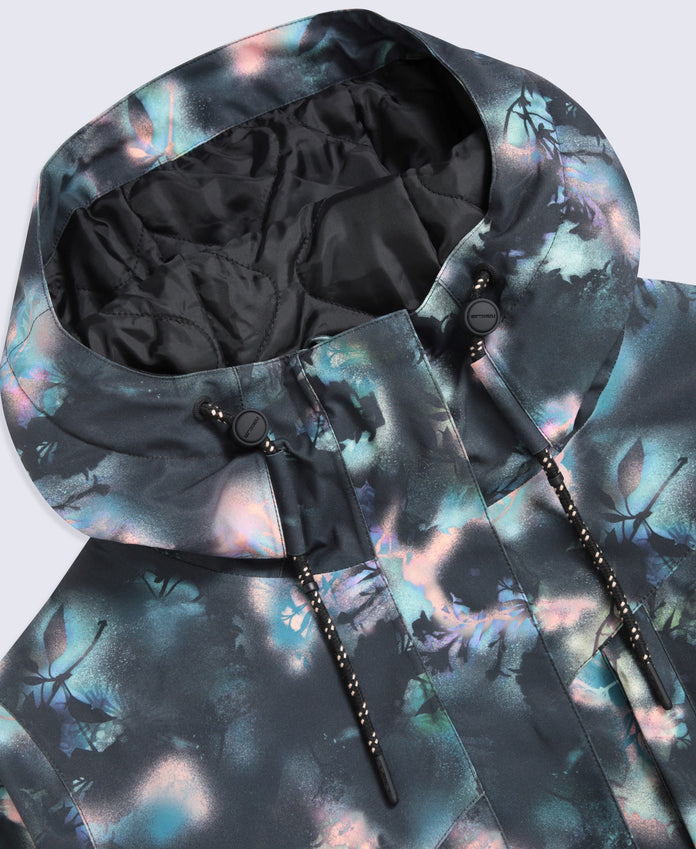 Tignes Printed Womens Waterproof Snow Jacket - Black