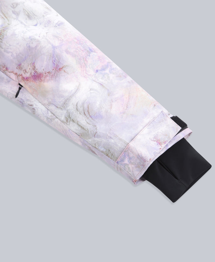 Tignes Printed Womens Snow Jacket - Pink