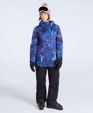 Tignes Printed Womens Waterproof Snow Jacket - Purple