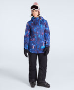 Tignes Printed Womens Snow Jacket - Purple