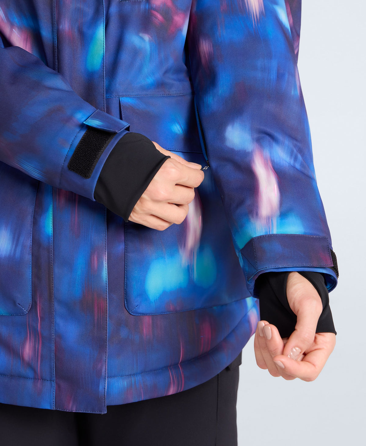Tignes Printed Womens Waterproof Snow Jacket - Purple