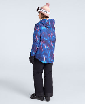Tignes Printed Womens Waterproof Snow Jacket - Purple