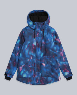 Tignes Printed Womens Waterproof Snow Jacket - Purple