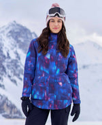 Tignes Printed Womens Snow Jacket - Purple