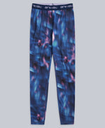 Piste Printed Womens Base Layer Leggings - Dark Purple