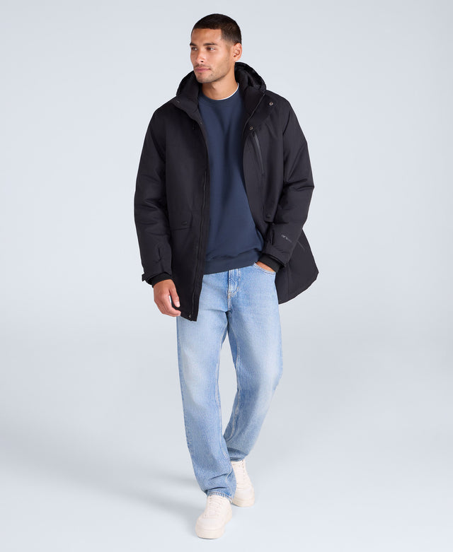 Lisbon Mens Waterproof Parka - Black