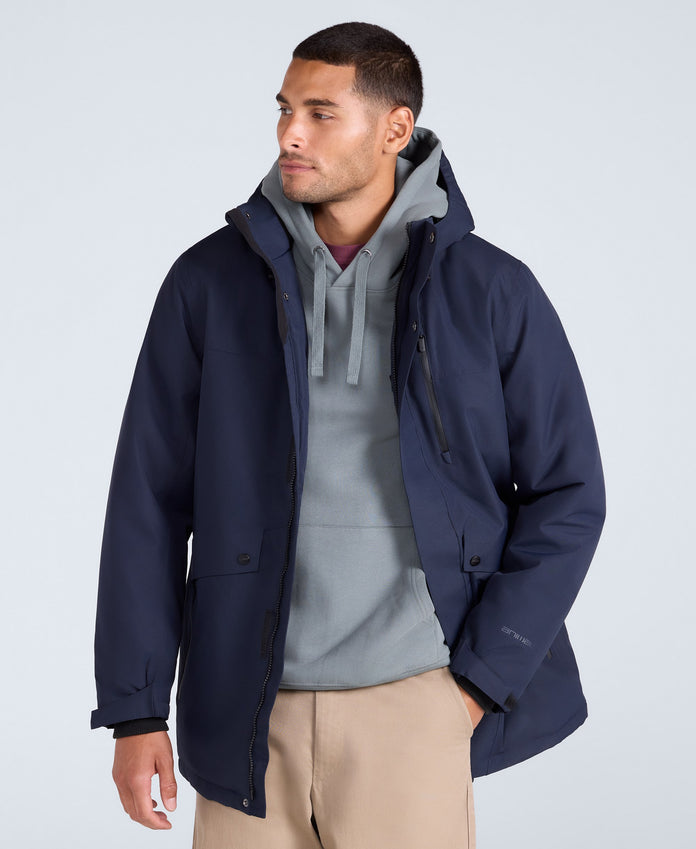 Lisbon Mens Waterproof Parka - Navy